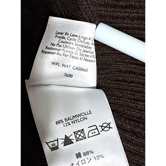 Eddie Bauer Womens Brown Cable Knit Button-Up Cardigan Sweater M Y2K - Picture 5 of 11